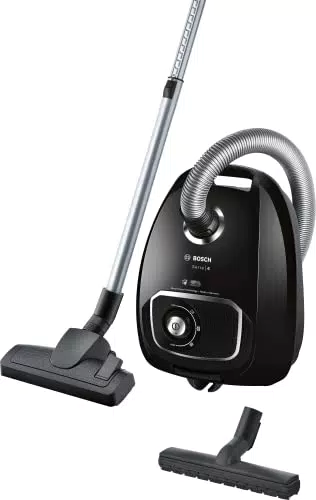 Bosch Aspirapolvere a Traino Serie 4, Potenza 700W, Sacchetti XL, Filtro PureAir, Spazzola Parquet - Nero