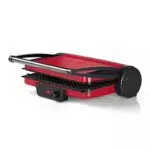 Bosch TCG4104 Bistecchiera Elettrica 2000W: 3 Posizioni Cottura, Facile Pulizia, Piastre Lavabili in Lavastoviglie - Rosso