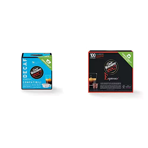 Caffè Vergnano 1882 - 128 pz Capsule Caffè Compatibili Lavazza A Modo Mio Compostabili