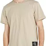 Calvin Klein Jeans T-shirt Maniche Corte Uomo Badge Turn Up Sleeve Scollo Rotondo