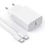 Caricatore iPhone 15 Rapido USB C 20W con Cavo Tipo C 2M Certificato MFi