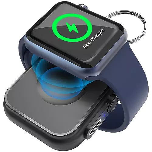 Caricatore Wireless Apple Watch con Portachiavi Magnetico - Ricarica Veloce e Portatile