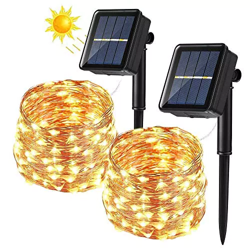 Catena Luminosa Solare BrizLabs 120 LED Stringa Luci Impermeabile per Interni ed Esterni