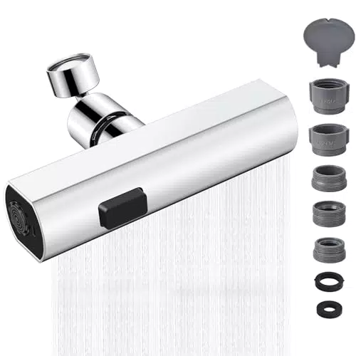 Rompigetto Rubinetto Cucina 360° Girevole - 3 Modalità Areatore per Rubinetti - Risparmio Idrico