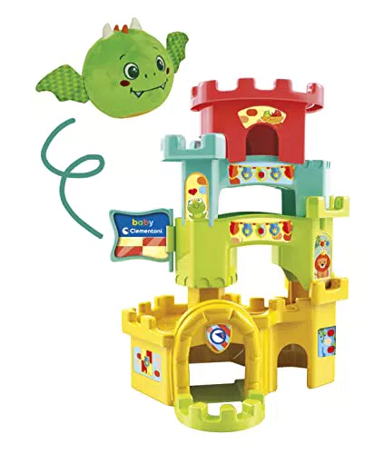 Clementoni Soft Little Dragon in The Ball Drop Castle - Gioco Prima Infanzia 10 Mesi