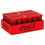 Coca-Cola Zero Zuccheri, Gusto Originale Senza Calorie, Lattina Riciclabile - Confezione da 24.