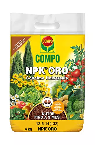 Compo NPK Oro Concime Universale per Piante Orticole, Frutticole e Ornamentali