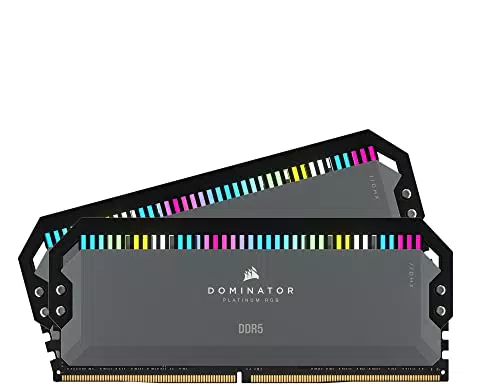 Corsair DOMINATOR PLATINUM RGB DDR5 64 GB Memoria ottimizzata AMD con LED RGB CAPELLIX e Refrigeración DHX patentata