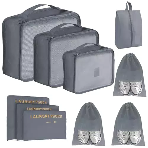 Organizzatori da Viaggio per Valigie Leggere - Set di Cubi di Imballaggio e Borse Organizer