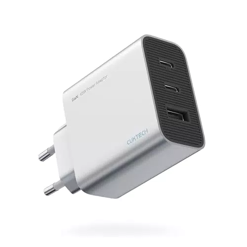 CUKTECH Caricatore USB C 65W Gan - Caricabatterie Rapido Multiplo PD per Samsung Galaxy, iPhone, Laptop, Tablet