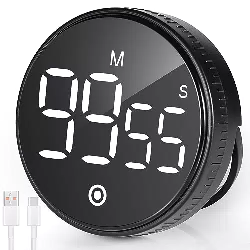 Timer da Cucina Digitale USB Magnetico con Supporto Pieghevole
