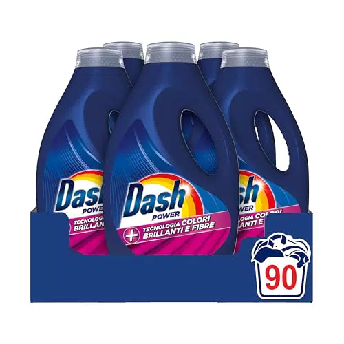 Dash Power Detersivo Liquido Lavatrice con Tecnologia Colori Brillanti e Protezione dei Capi