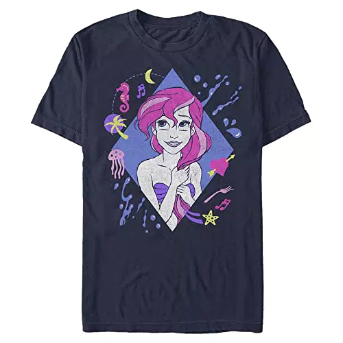 T-Shirt Disney The Little Mermaid Ariel Unisex - Manica Corta Organica