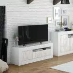 Mobile da Soggiorno Porta TV Dmora Composto da Un Modulo a Tre Ante