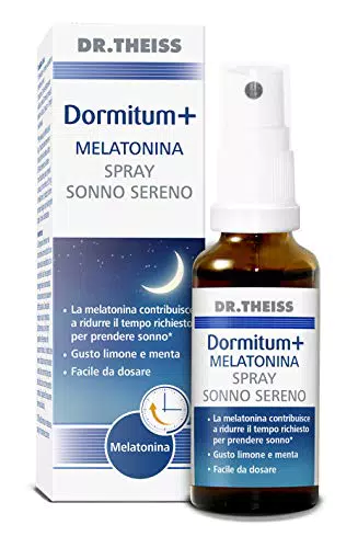 Theiss Dormitum + Melatonina: Spray Integratore per Dormire Bene con Passiflora per Relax e Insonnia
