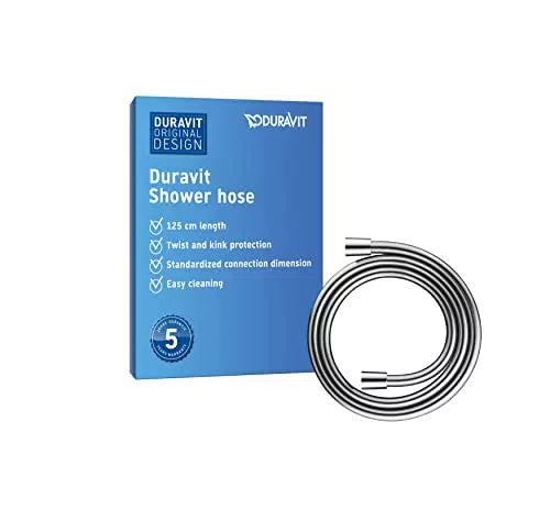 Duravit Tubo Doccia Flessibile 1,25 m Cromato con Protezione Antitorsione