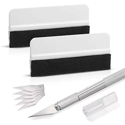 Kit Applicazione Adesivi Auto Ehdis: Pellicola Vinile Alta Qualità con Taglierino e Spatole Professionali