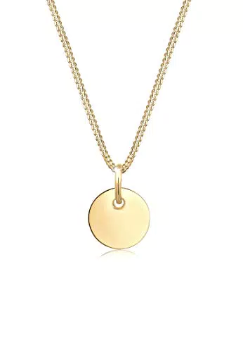 Collana Elli Ciondolo Placchetta Geo Argento Sterlino 925