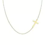 Collana Elli Croce Donna in Argento Sterling 925 Placcata Oro