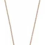 Emporio Armani Collana Da Donna Sentimental, Lunghezza Totale: 400+70mm Catena Regolabile Dimensioni Ciondolo: 10X10mm Collana In Acciaio Inox Oro Rosa