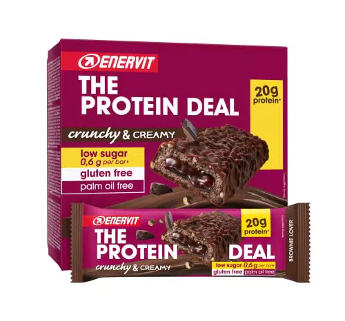 Enervit Protein Bar Brownie Lover Gusto Cioccolato - Snack Proteico Gluten Free