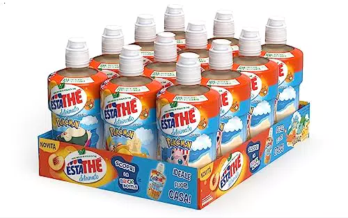 Estathé The alla Pesca Infuso Deteinato - Confezione da 12 bottiglie da 0.25 lt