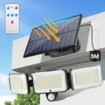 Faretto Led Solare da Esterno con Sensore di Movimento e Telecomando