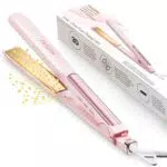 Piastra Capelli Professionale 2-In-1 Ionica di Titanio con Riscaldamento Rapido - Display LCD - Per Capelli Lisci, Ricci e Mossi