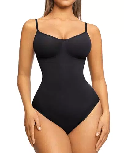 FeelinGirl Body Modellante Senza Cuciture da Donna con Spallacci Regolabili