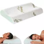Flowen Cuscino Cervicale Memory Foam Ortopedico Aloe Vera Guanciale Ergonomico Traspirante - Supporto Collo Antirussamento