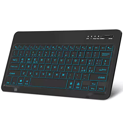 FOGARI Tastiera Bluetooth Portatile Retroilluminata per Tablet e Smartphone