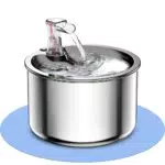 Fontanella per Gatti in Acciaio Inox Heroange 2L Ultra Silenziosa con Filtri - Distributore Acqua per Cani