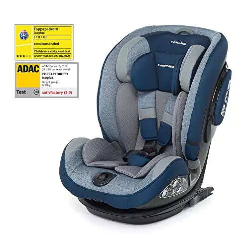 Seggiolino Auto Foppapedretti IsoPlus Gruppo 1/2/3 con Fissaggio Dualfix - Protezione Impatto Laterale
