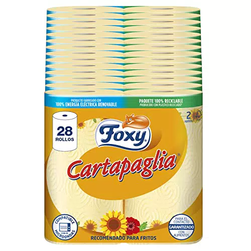 Foxy Cartapaglia Carta Cucina Rotoli 28: Ideale per fritti, Certificazione FSC, Eco-friendly