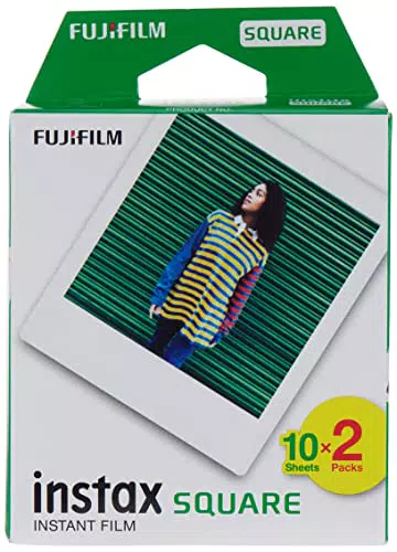 Fujifilm Instax Square Film Pellicola Istantanea 62x62 mm - Confezione da 20 Foto