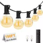 Catena Luminosa da Esterno G40 con Telecomando e Timer - Luci LED per Decorazioni Giardino e Feste