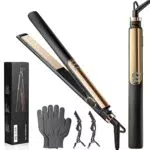 Piastra per Capelli GAOEEIN 2 in 1 con Display Digitale e Rivestimento in Ceramica Avanzato