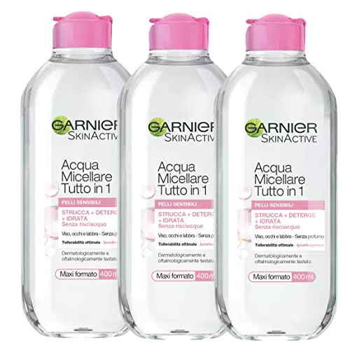 Garnier Kit Acqua Micellare Tutto in 1, Strucca, Deterge e Idrata Senza Risciaquo