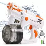 Geegear Pistola ad Acqua Elettrica Ricaricabile One-Touch, Portata 23 Piedi, Capacità 450ml