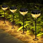Lampade Solari Gindoly da Giardino Esterno con Luce Calda e RGB, Impermeabili IP65