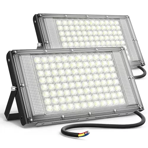 Faretti LED Glostars da 40 W per esterni: potenza 4100 lm, luce 6000 K, IP66 impermeabile.