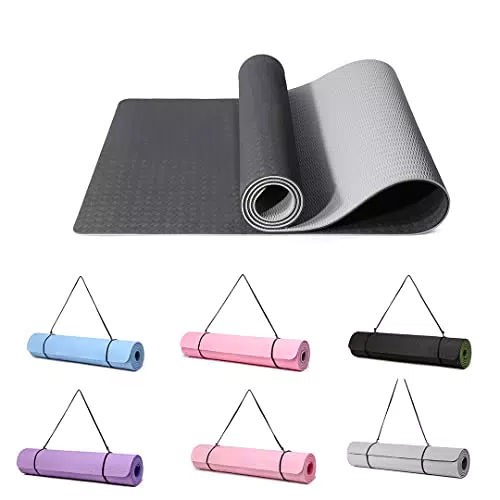 Tappetino da Yoga Antiscivolo con Tracolla - Ideale per Allenamento e Pilates