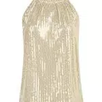 Grace Karin Canotta Donna con Paillettes e Halter - Stile Elegante