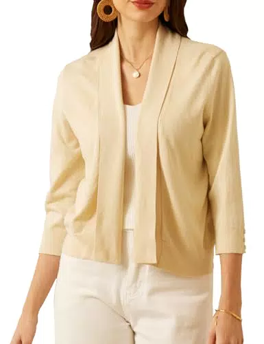 Cardigan estivo da donna Grace Karin, maniche a 3/4, elegante da lavoro.