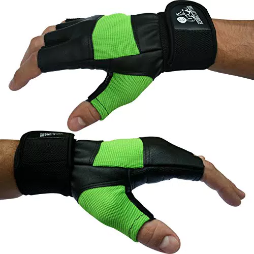 Nordic LiftingTM Guanti per Sollevamento Pesi con Poggia Polso da 12" - Palestra e Crossfit