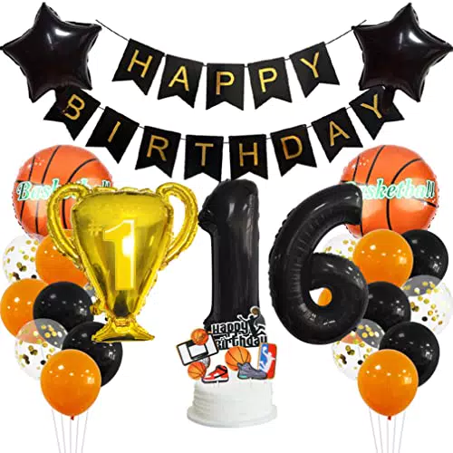 Banner Happy Birthday Pallacanestro per Festa 16° Compleanno