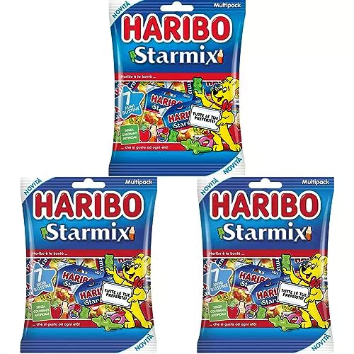 Caramelle Gommose Haribo Starmix Multipack, 7 Mini Bustine da 40gr