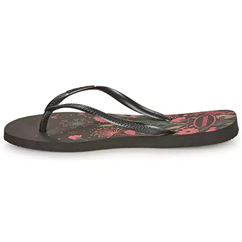 Havaianas Slim Organic, Infradito Donna, Black/Pink