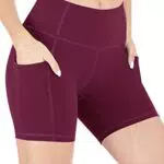 Heathyoga Pantaloncini Sportivi Donna Biker Shorts Estivi Alta Vita Opachi Cycling Allenamento con Tasche