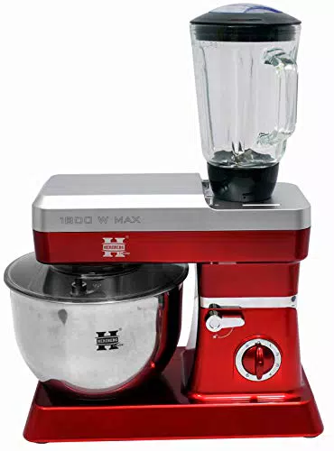 Robot da Cucina Multifunzione Herzberg HG5065 con Frullatore in Vetro - Potenza 1800W, 6 Velocità - Capacità 6,5L